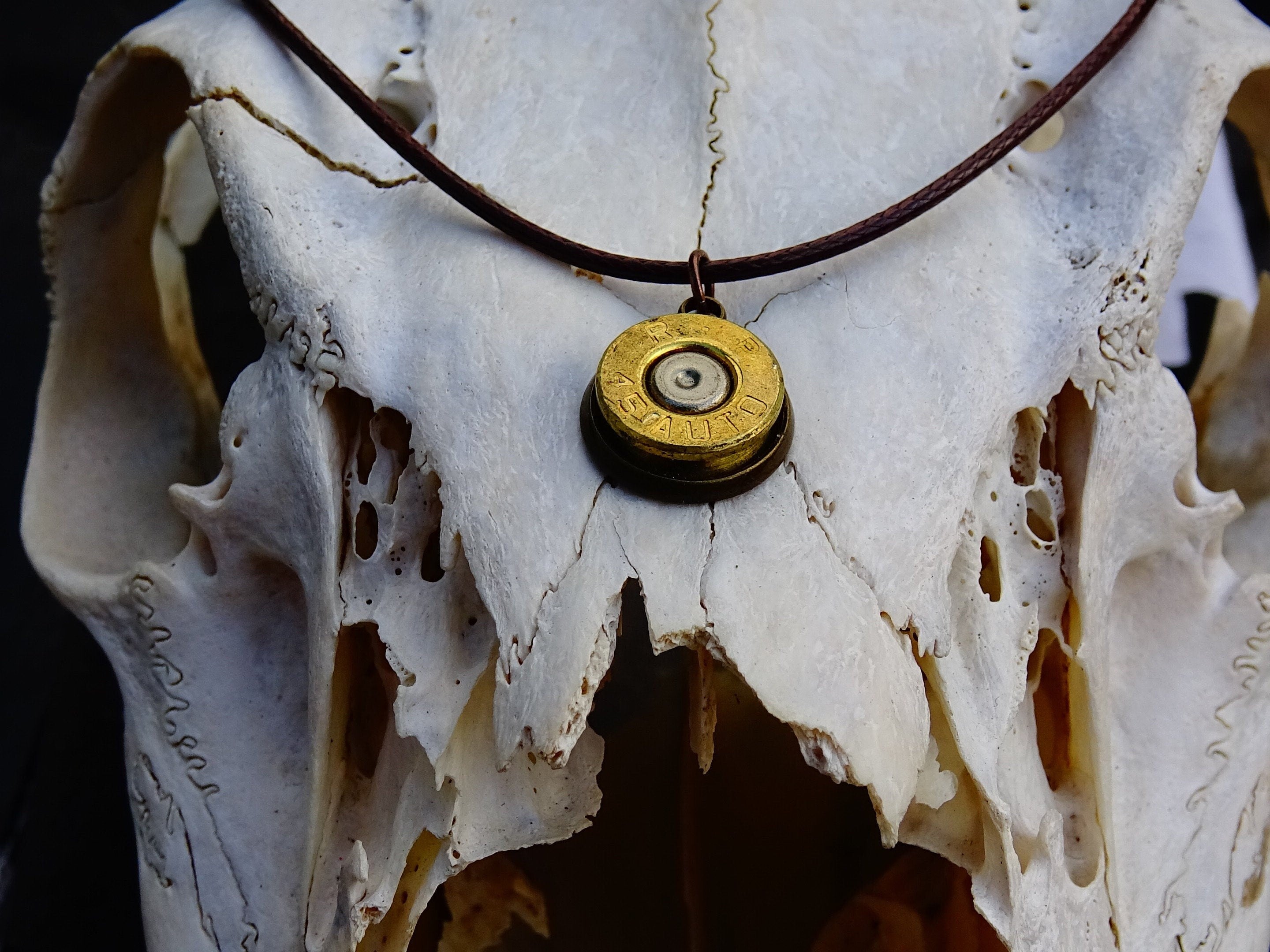 45 ACP corded necklace apocalypse edition __etsy:1959764610