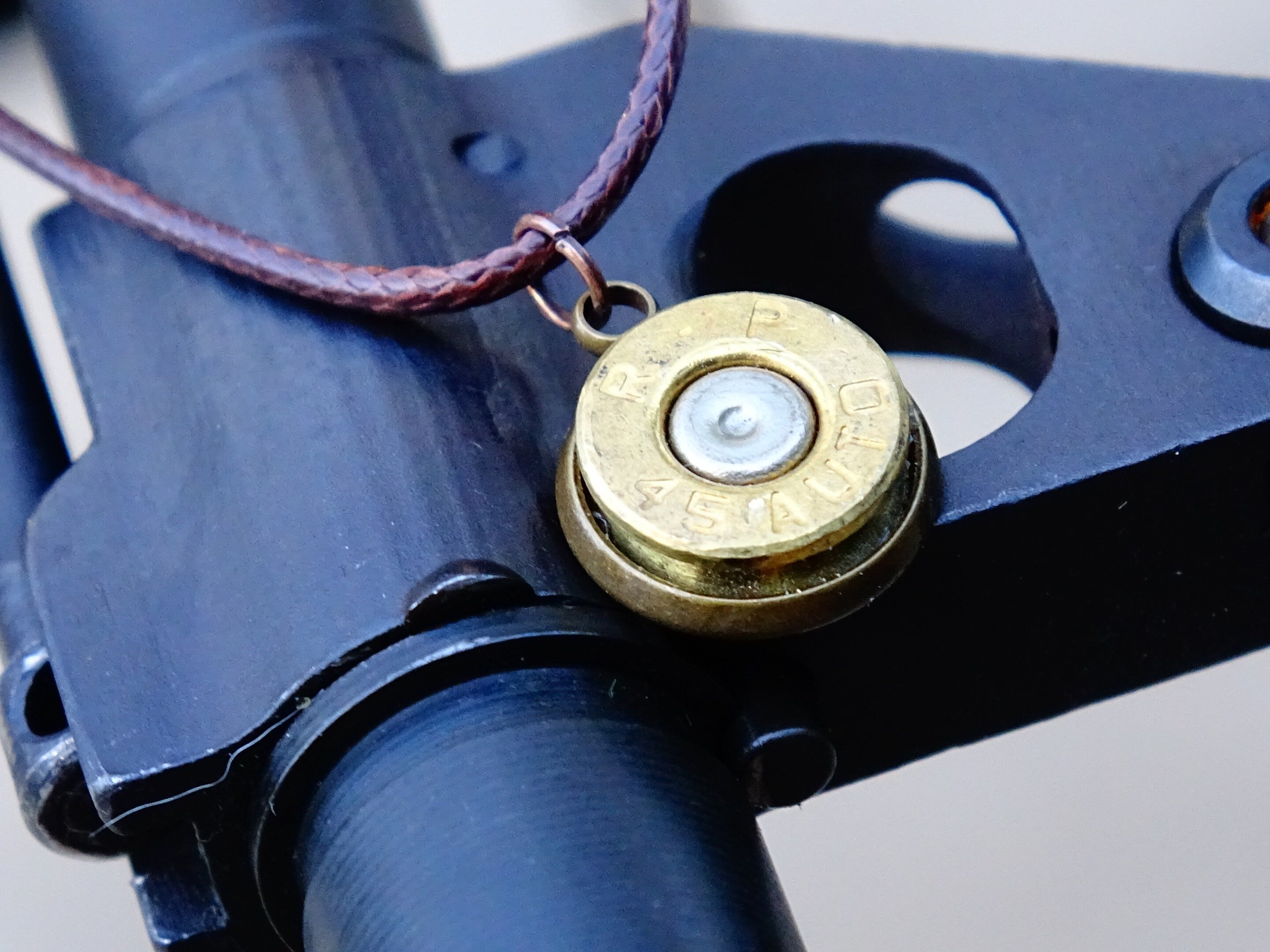 45 ACP corded necklace apocalypse edition __etsy:2007300525