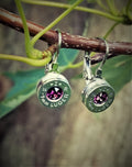 Amethyst French Clip 9mm Bullet Earrings __etsy:1923935774