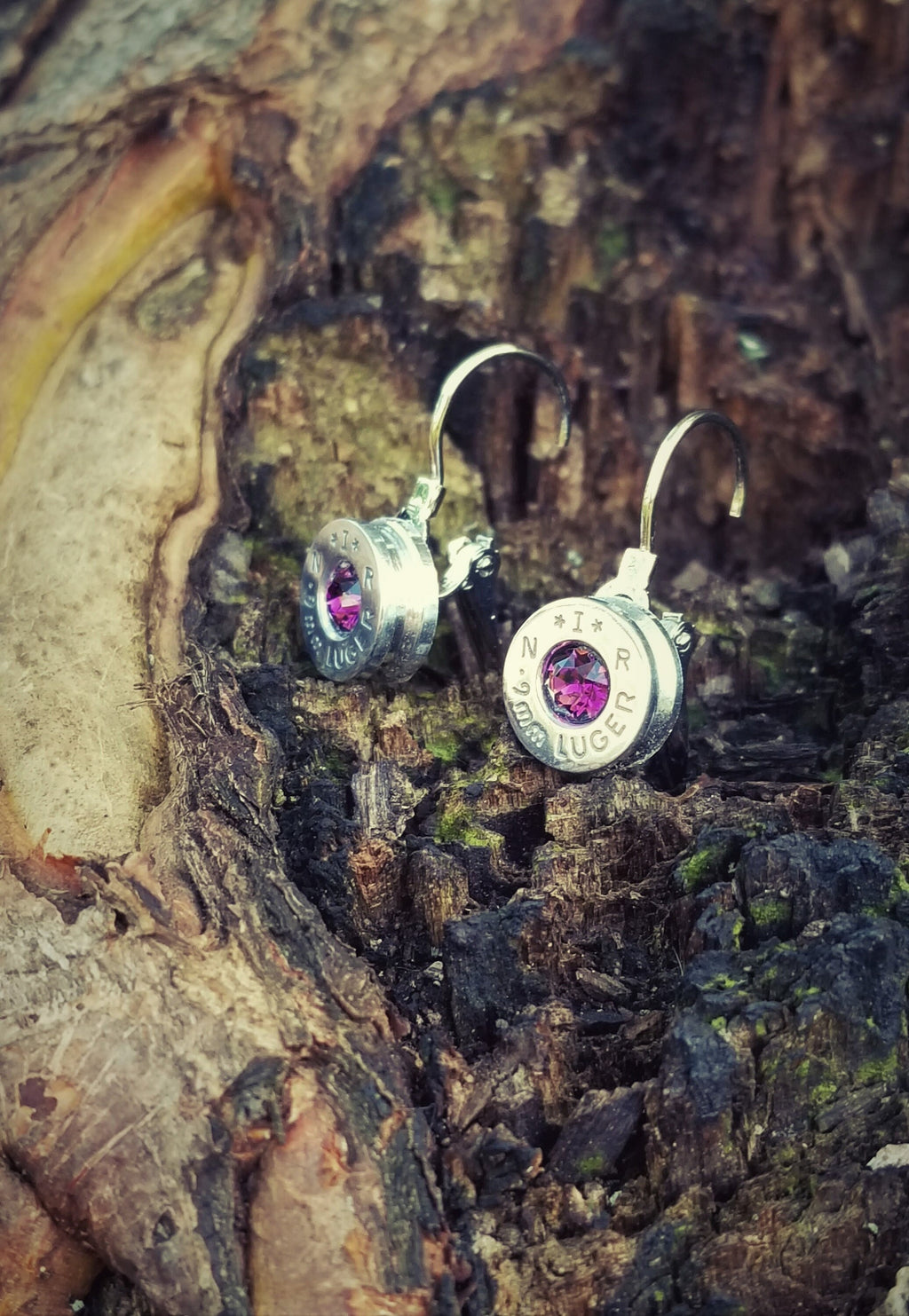 Amethyst French Clip 9mm Bullet Earrings __etsy:1923936260