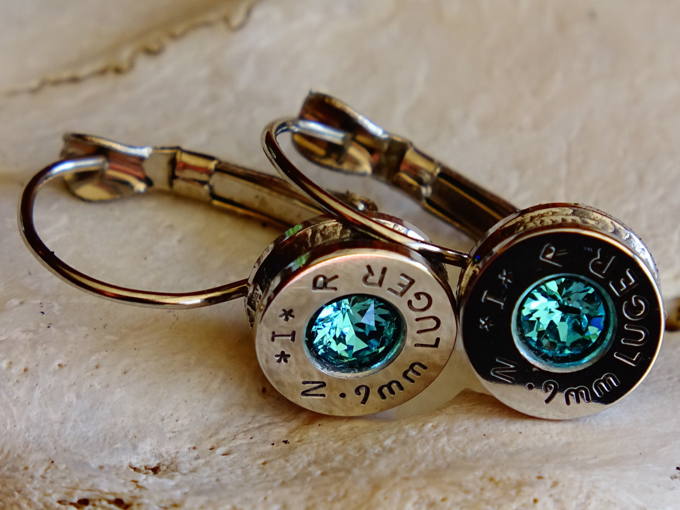 Aquamarine 9mm Bullet French Clip Earrings __etsy:2000778217