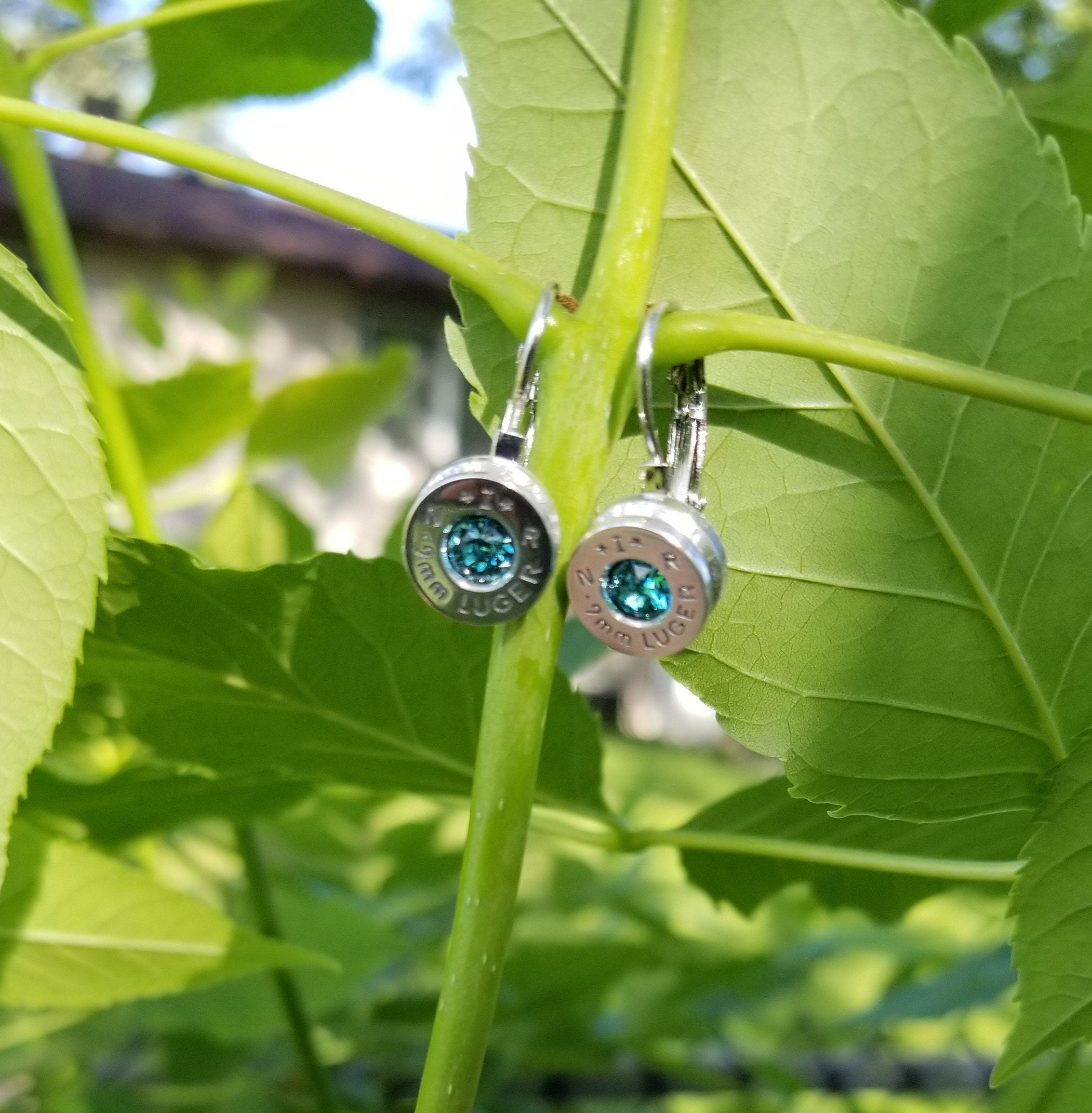 Aquamarine 9mm Bullet French Clip Earrings __etsy:1971497101