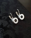 Black Onyx 9mm Bullet French Clip Earrings __etsy:1923986524