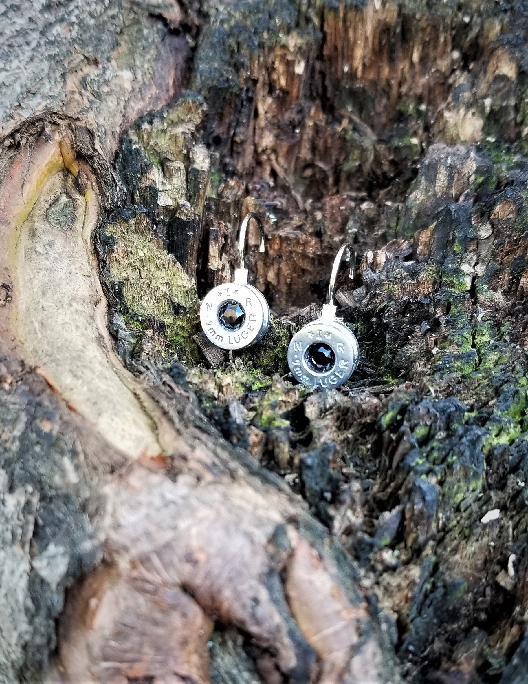Black Onyx 9mm Bullet French Clip Earrings __etsy:1971521969