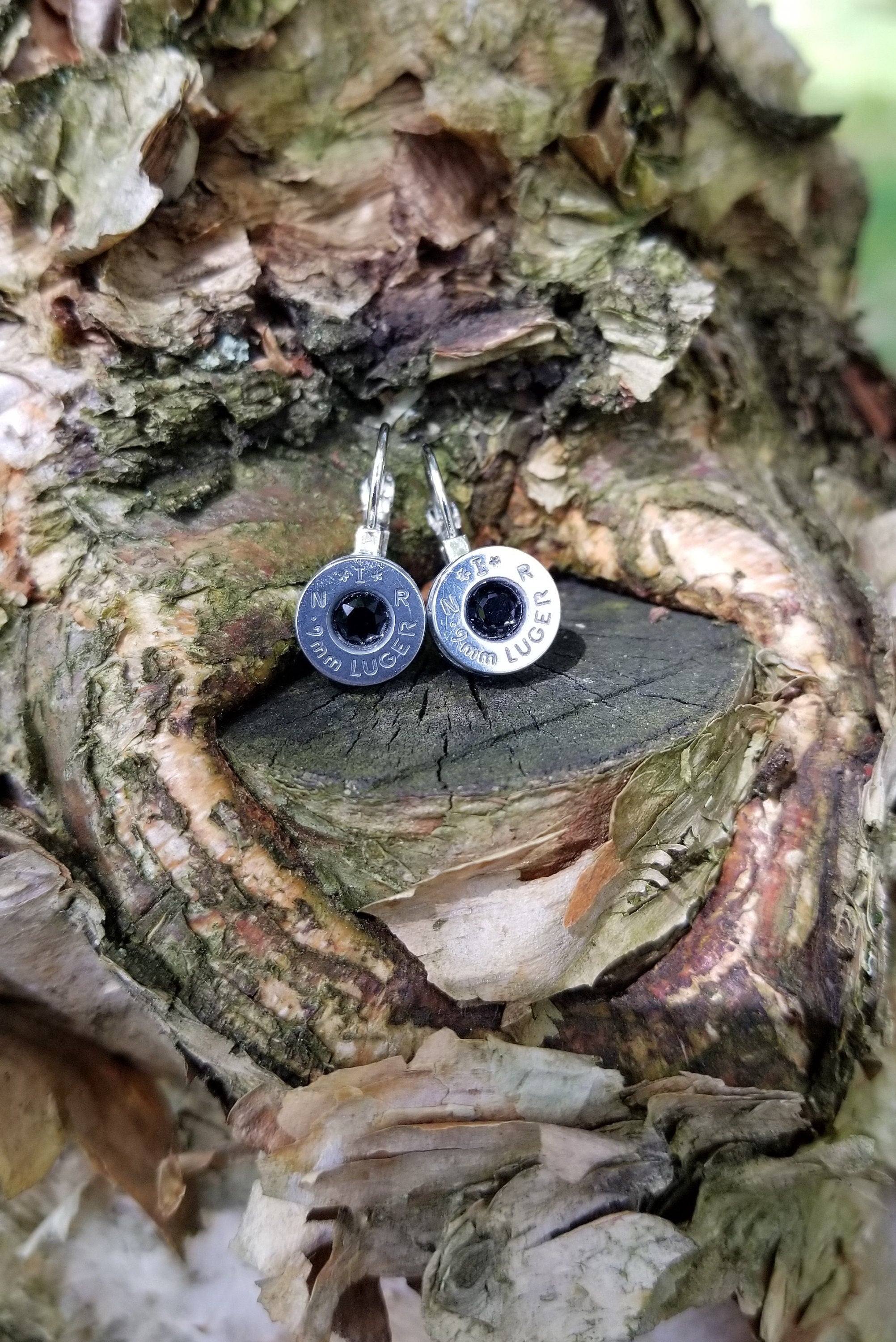 Black Onyx 9mm Bullet French Clip Earrings __etsy:1971522091
