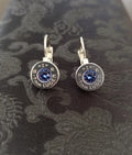 Blue 9mm Bullet French Clip Earrings __etsy:1971506137