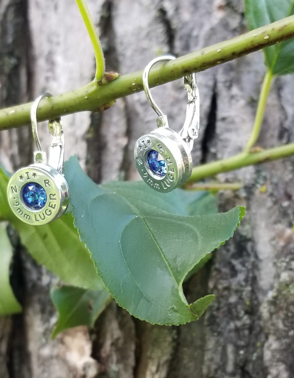 Blue 9mm Bullet French Clip Earrings __etsy:1923962186