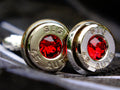 Bullet cufflinks .45 ACP garnet __etsy:2377418341