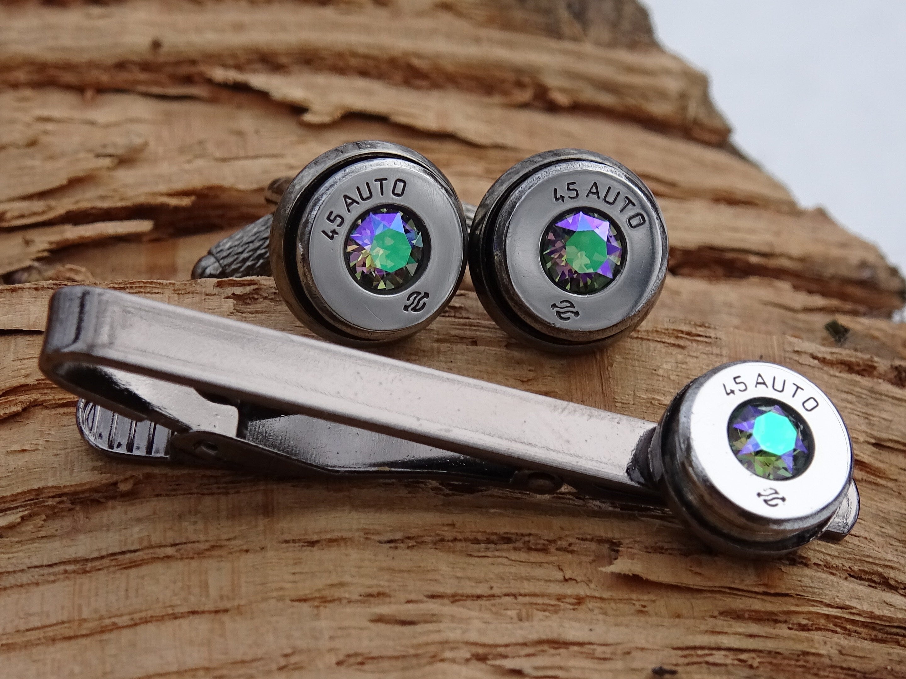 Bullet cufflinks high polished alexandrite __etsy:2773640686