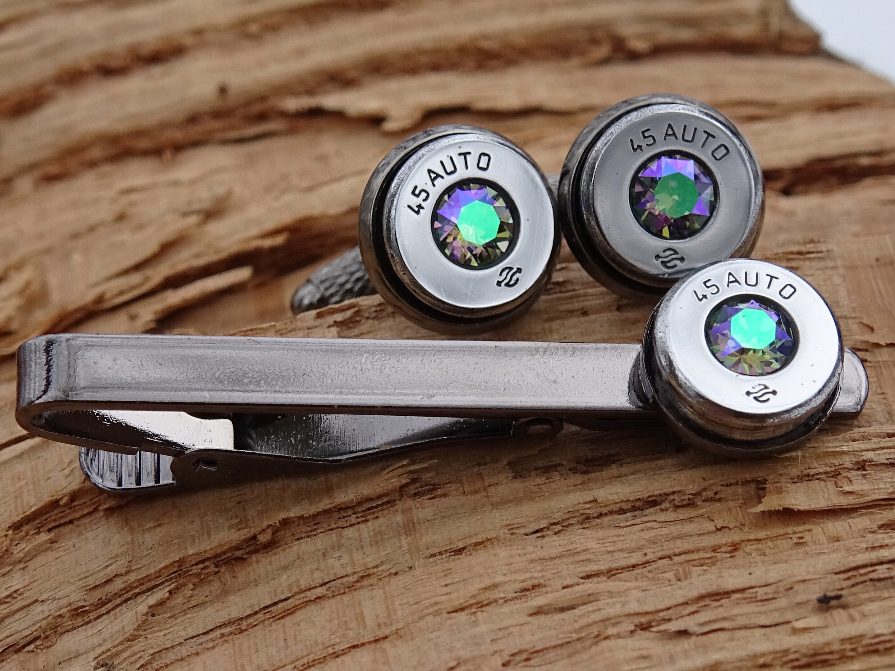 Bullet cufflinks high polished alexandrite __etsy:2773641074