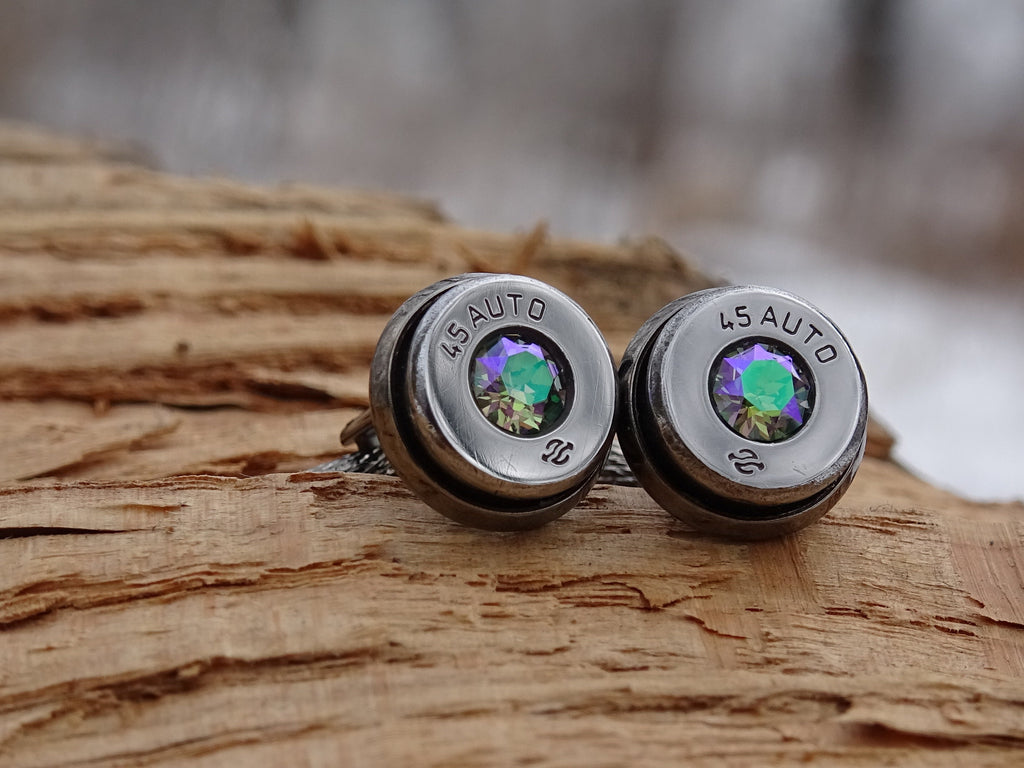 Bullet cufflinks high polished alexandrite __etsy:2821332961