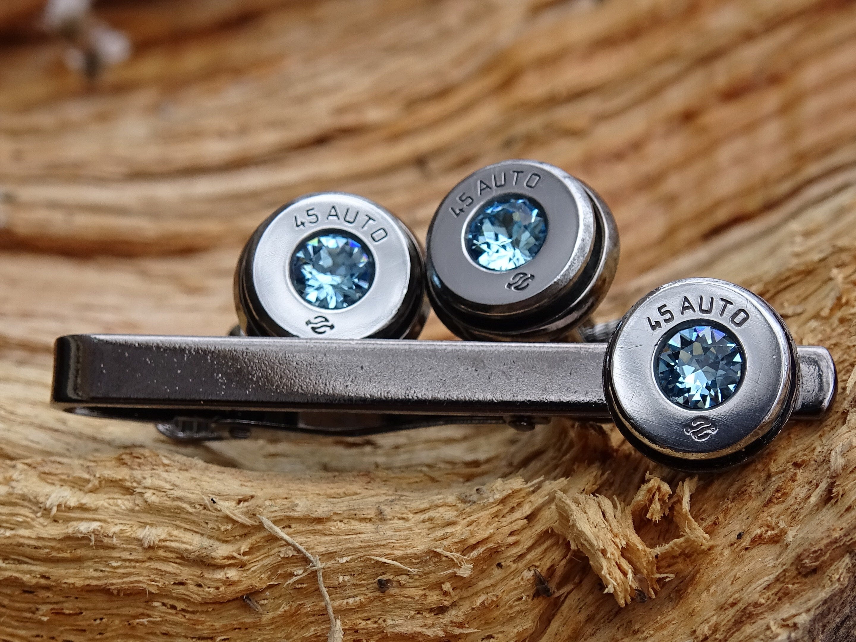 Bullet cufflinks high polished aqua marine __etsy:2773921082