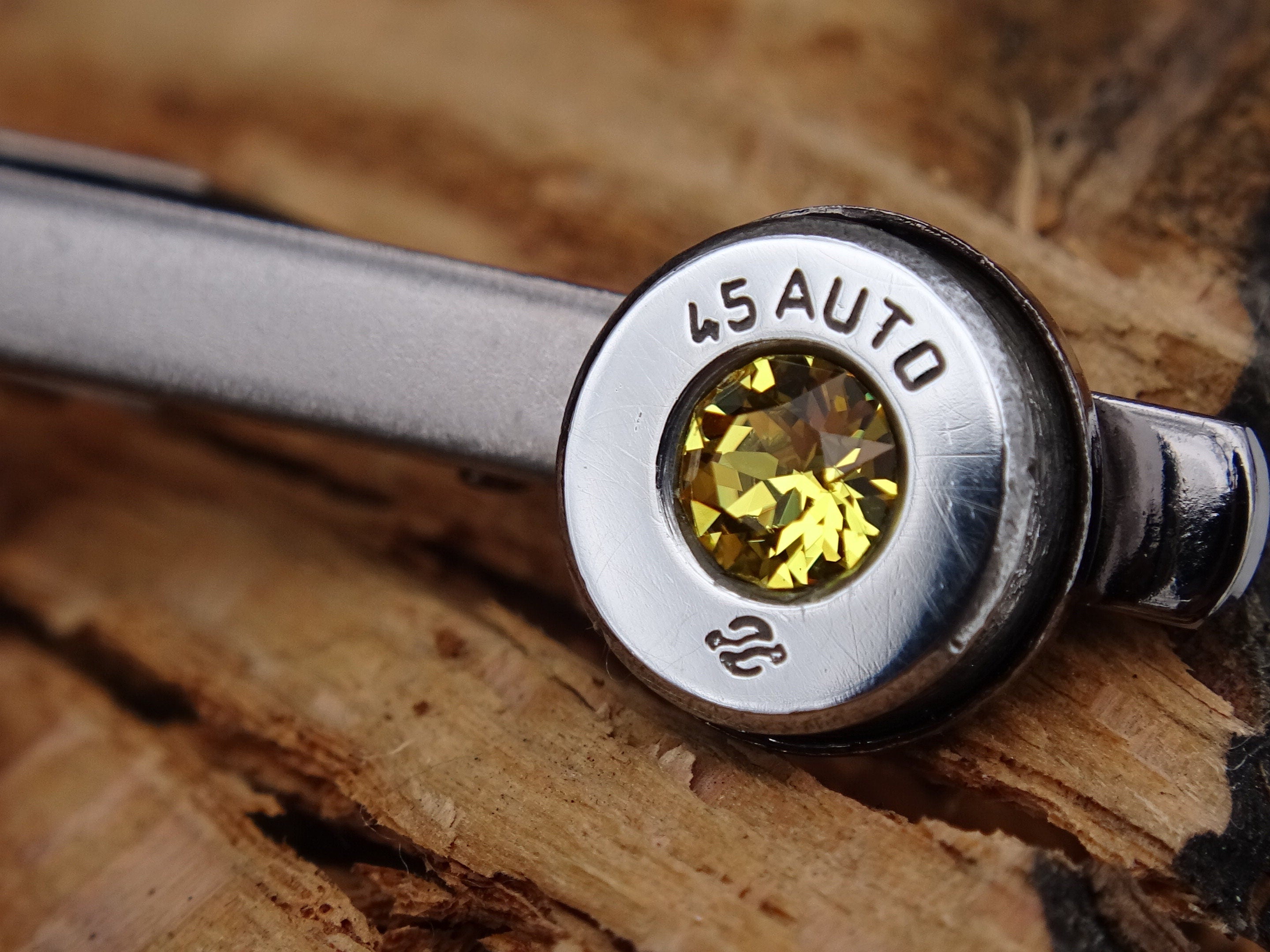 Bullet cufflinks high polished citrine __etsy:2821695763