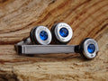 Bullet cufflinks high polished copri blue __etsy:2773937974