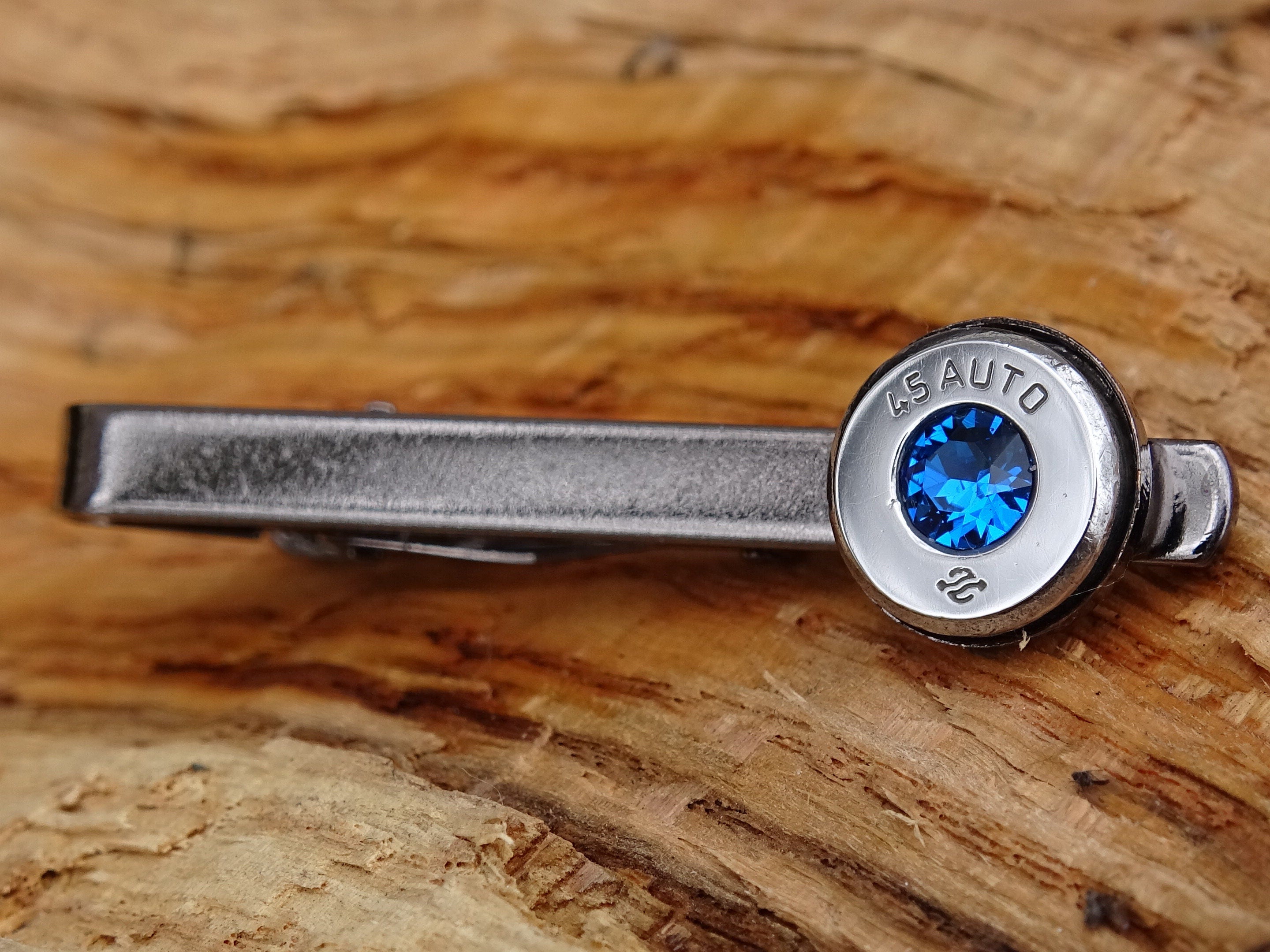 Bullet cufflinks high polished copri blue __etsy:2821620987