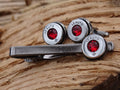 Bullet cufflinks high polished garnet __etsy:2773786284