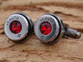 Bullet cufflinks high polished garnet __etsy:2821479211