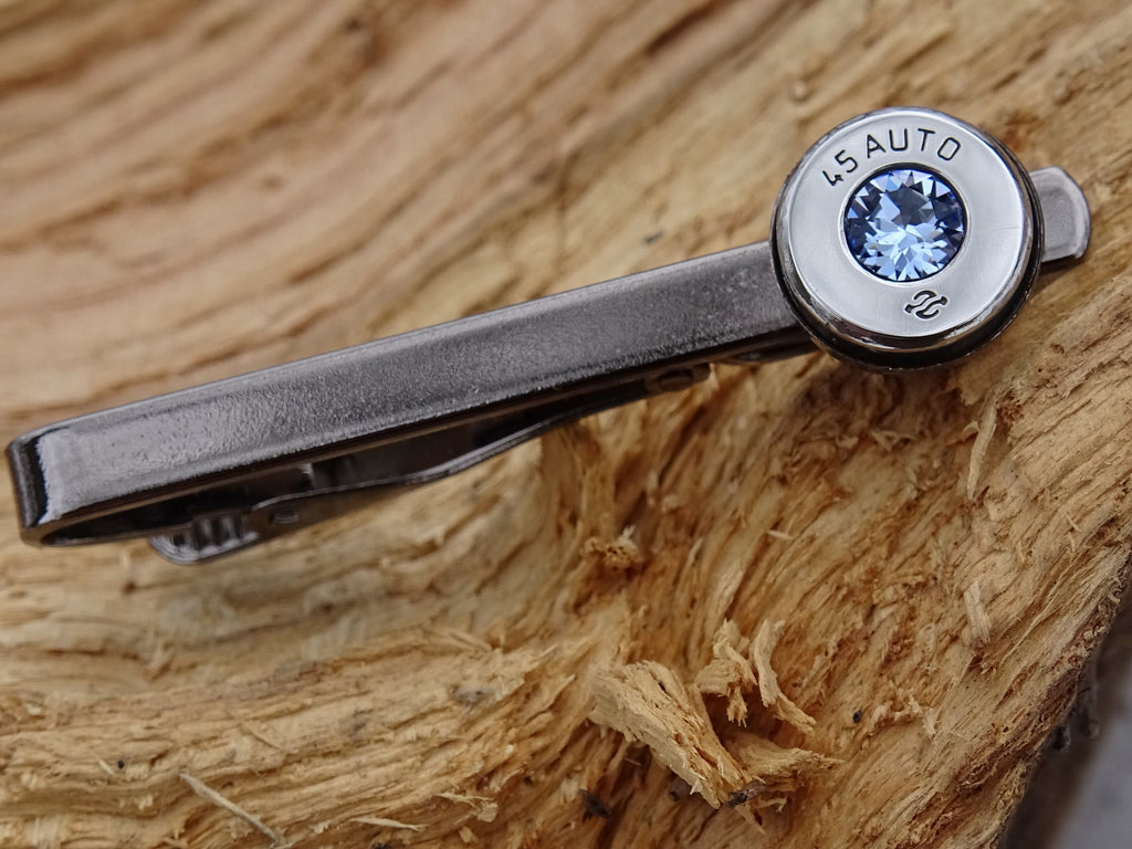 Bullet cufflinks high polished light sapphire __etsy:2773659316