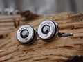 Bullet cufflinks high polished onyx __etsy:2773635224