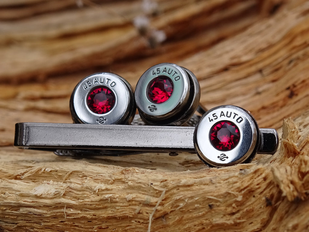 Bullet cufflinks high polished ruby __etsy:2773930922
