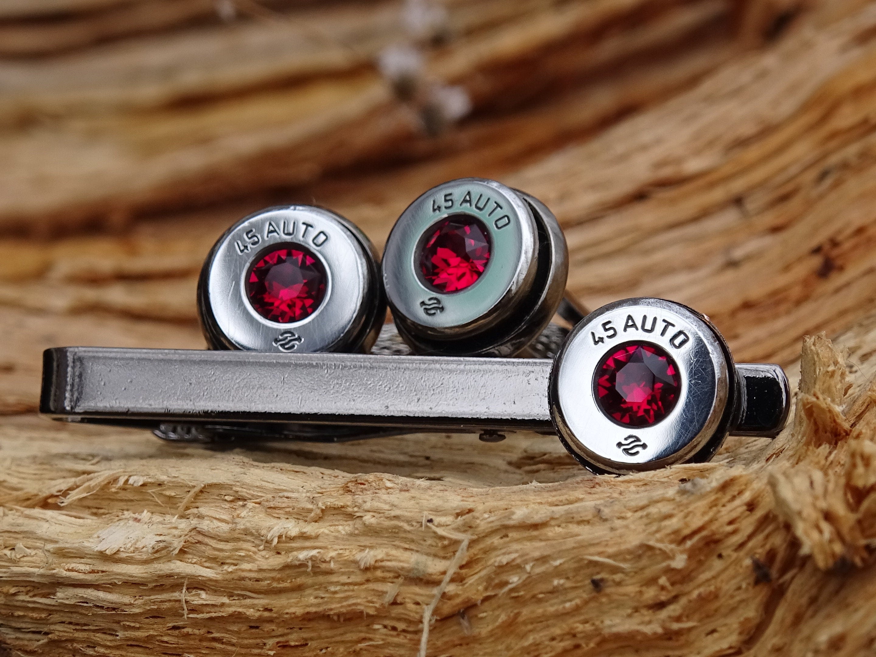 Bullet cufflinks high polished ruby __etsy:2773930922