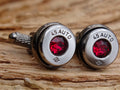 Bullet cufflinks high polished ruby __etsy:2773935720