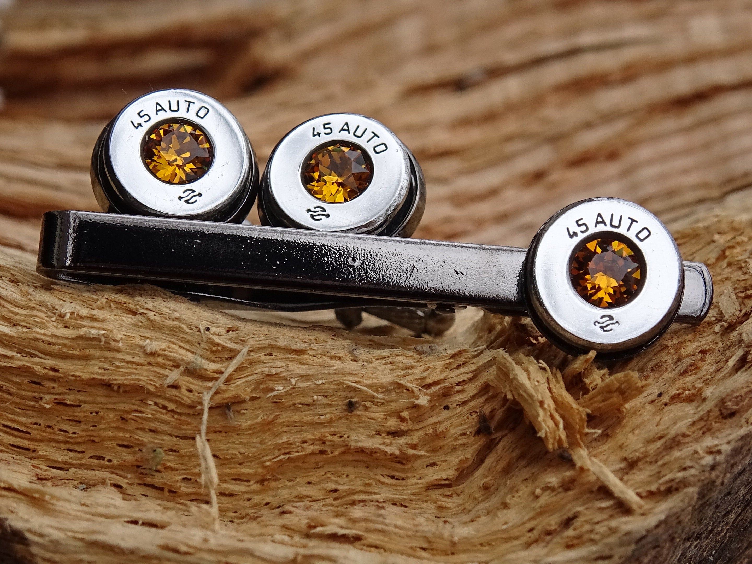 Bullet cufflinks high polished topaz __etsy:2773997520