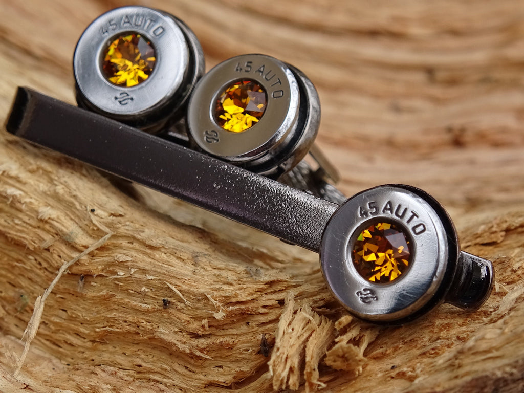 Bullet cufflinks high polished topaz __etsy:2821680105