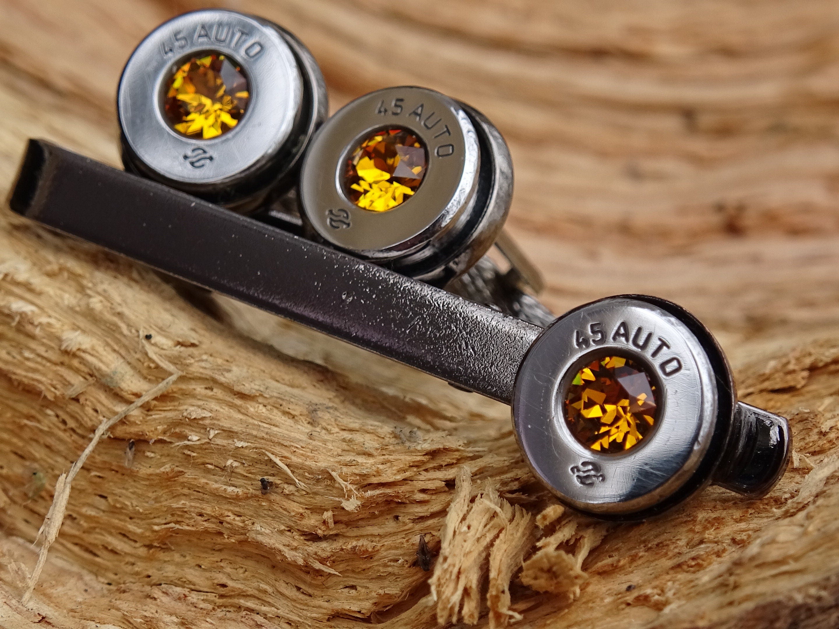 Bullet cufflinks high polished topaz __etsy:2821680105