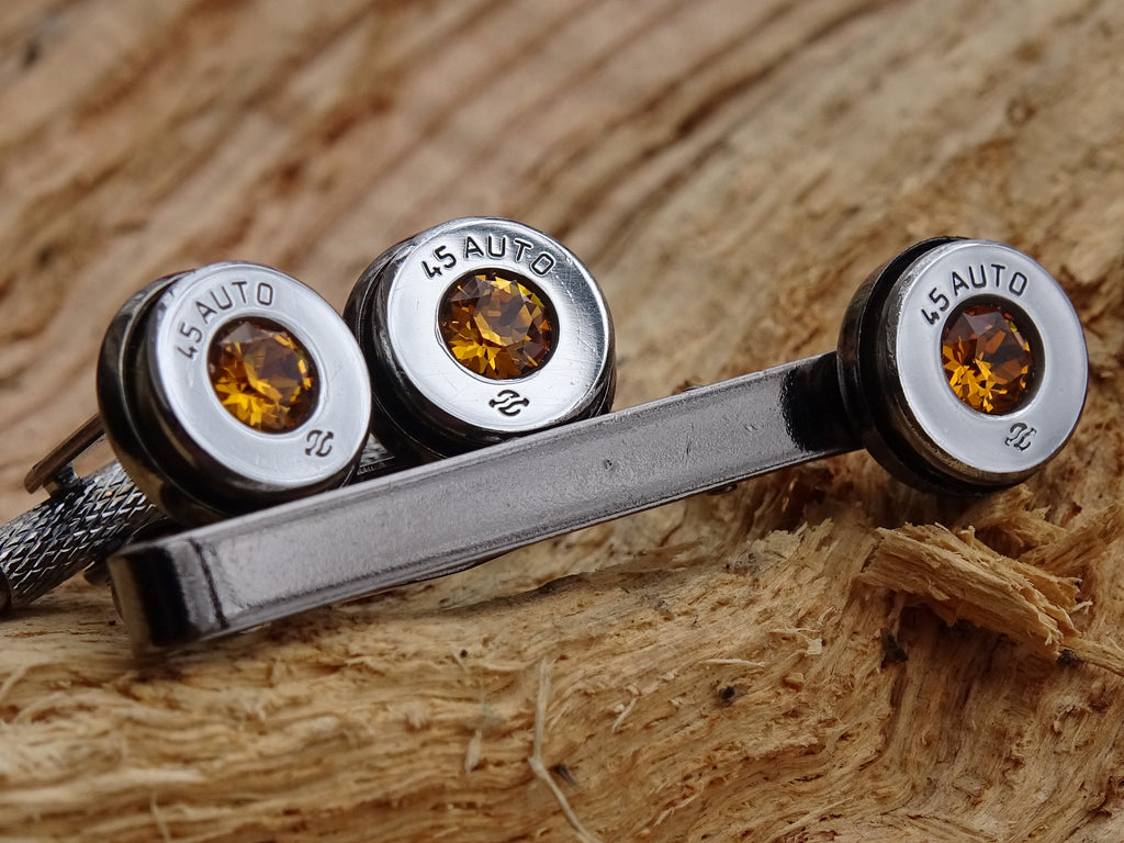 Bullet cufflinks high polished topaz __etsy:2773997752