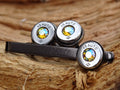 Bullet cufflinks high polished topaz shimmer __etsy:2821703115