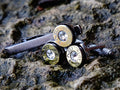 Bullet cufflinks tie clip luxury set LIMITED EDITION bi-tone __etsy:2241792305