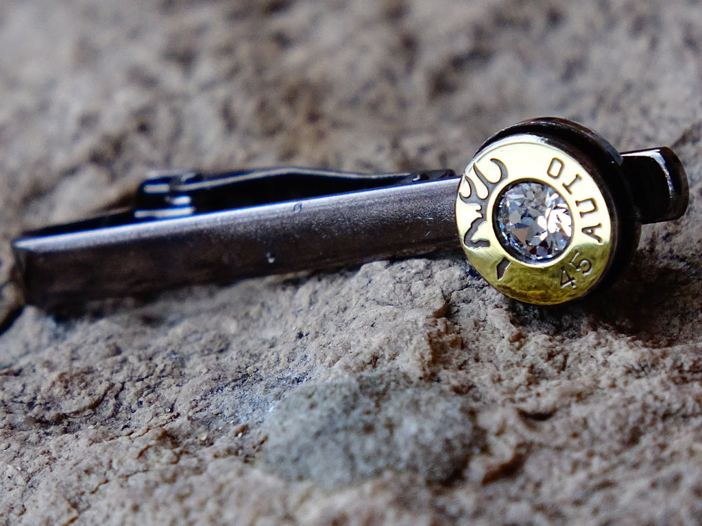 Bullet cufflinks tie clip luxury set LIMITED EDITION bi-tone __etsy:2194244082