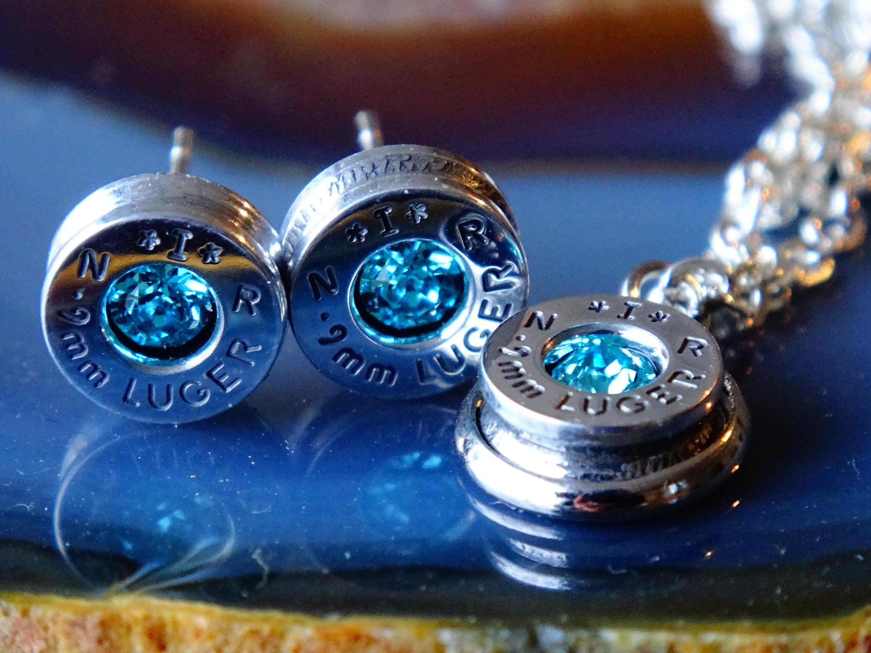 Bullet earring & necklace __etsy:2292300379