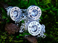 Bullet earring necklace set 9mm clear silver __etsy:2342618401