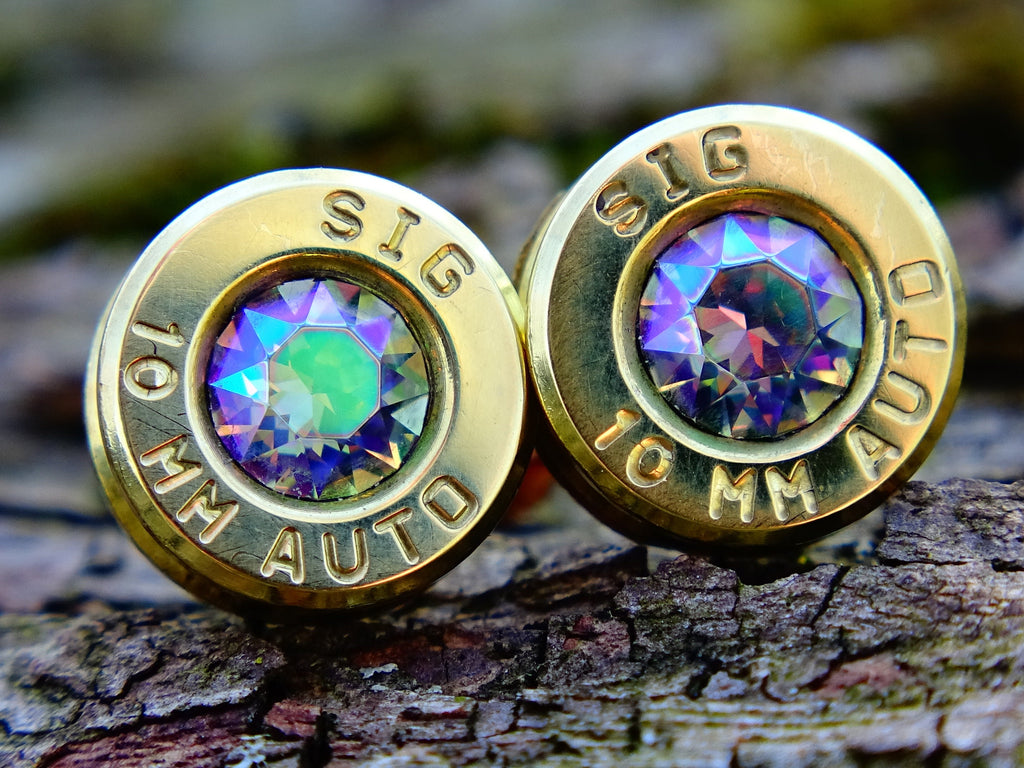 Bullet earrings alexandrite