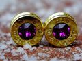 Bullet earrings amethyst
