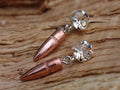 Bullet earrings dangle light champagne color 5.56 __etsy:2821969723
