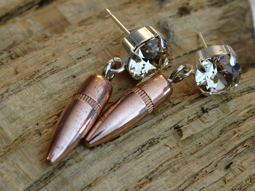 Bullet earrings dangle light champagne color 5.56 __etsy:2817815219