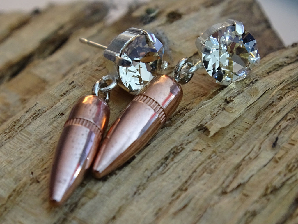 Bullet earrings dangle light champagne color 5.56 __etsy:2817815163