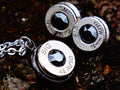 Bullet earrings & necklace