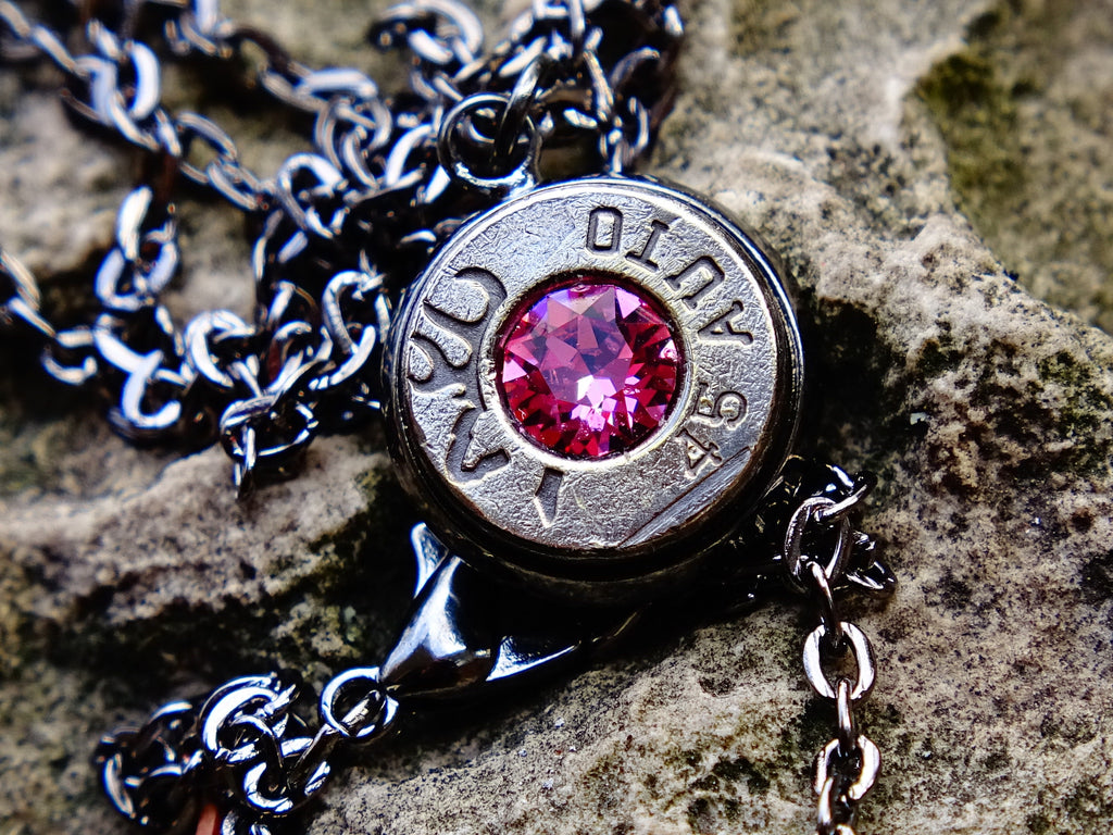 Bullet earrings & necklace pink tourmaline __etsy:2306410449