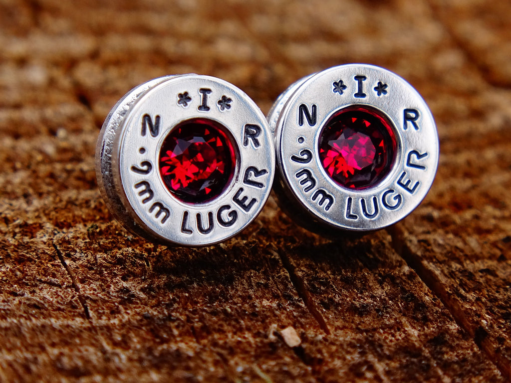 Bullet earrings ruby __etsy:2258839934