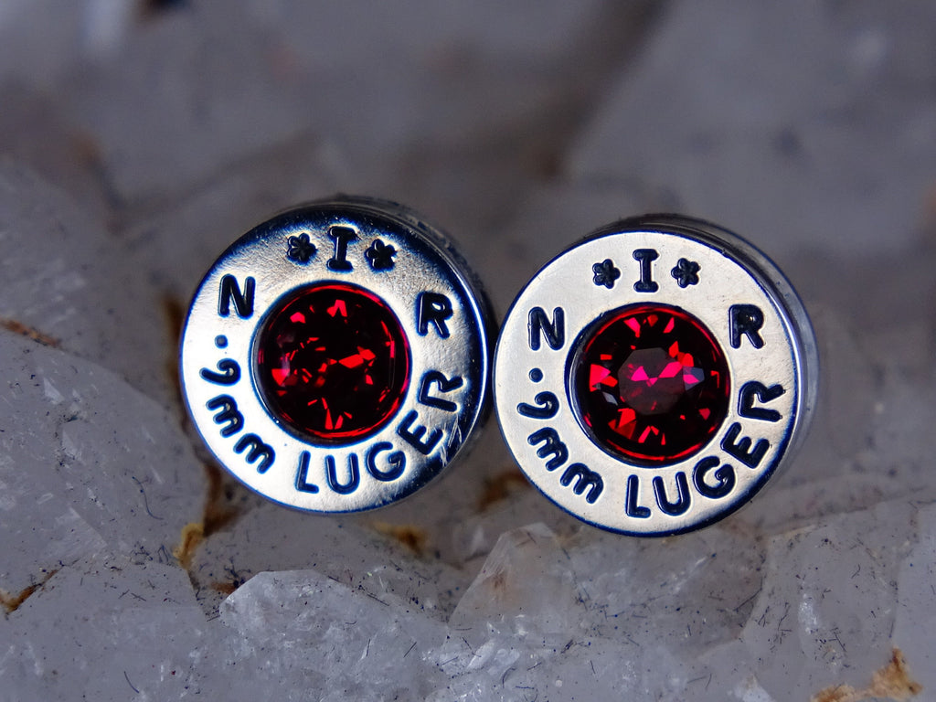 Bullet earrings ruby __etsy:2306443611
