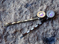 Bullet hair pins gun metal aurora borealis set __etsy:2198121366
