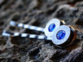 Bullet hair pins gun metal sapphire set __etsy:2245658493