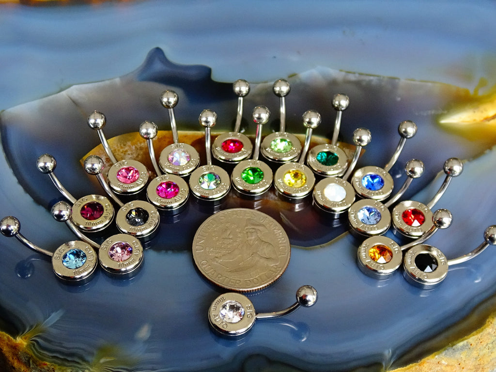 Bullet navel ring bullet earrings bullet body jewelry bullet necklace bullet charm
