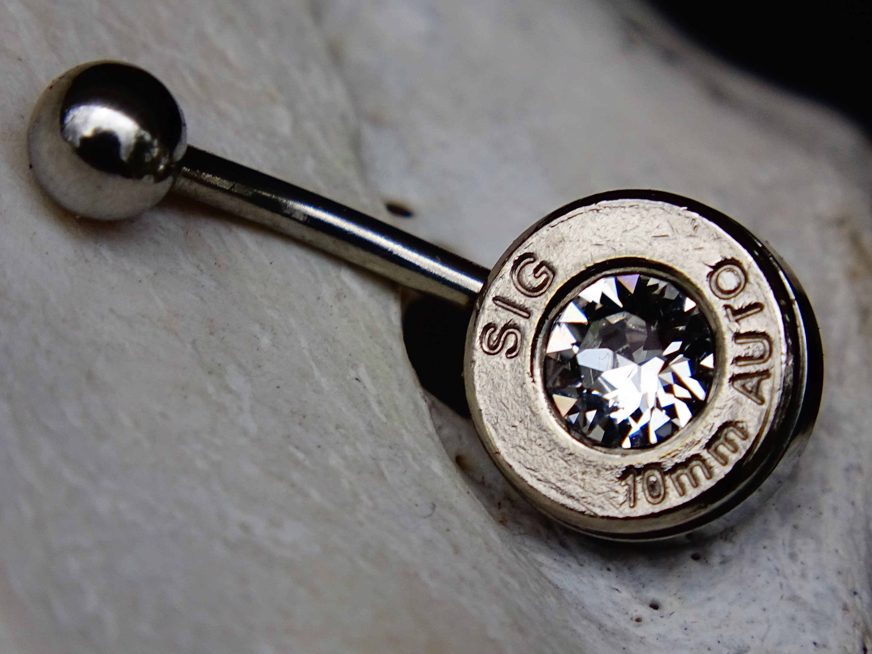 Bullet navel ring bullet earrings bullet body jewelry bullet necklace bullet charm