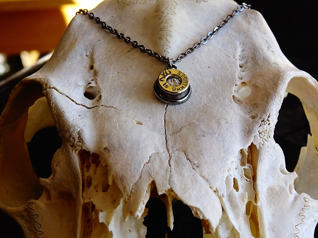 Bullet necklace Bi-Tone clear __etsy:2272319517