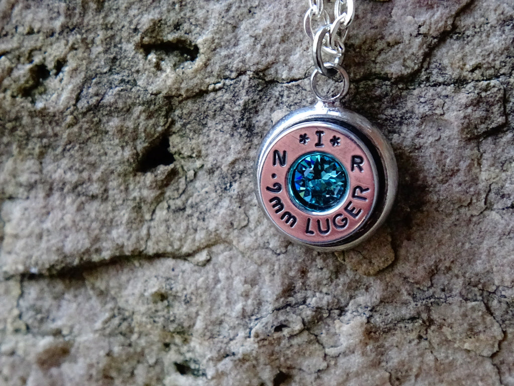 Bullet necklace aquamarine __etsy:2244701630